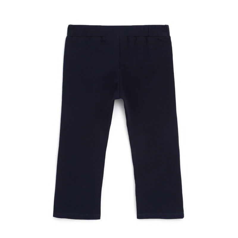Girls Dark Blue Solid Long Trouser image number null